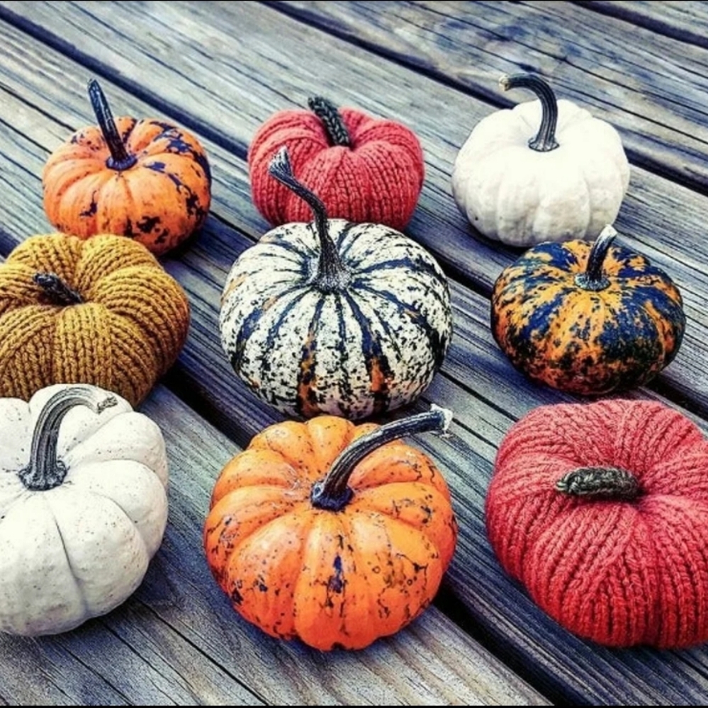 🔥Fall Sale!🔥Handmade Knitted Mini Pumpkin Set - Picture 3 of 3